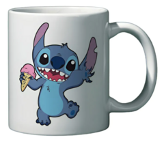 Taza Ceramica 11 Oz Stitch Disney Helado Premium Importada