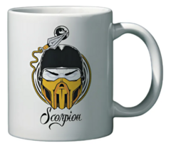 Taza Ceramica 11 Oz Mortal Kombat Scorpions Importada