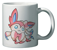 Taza Ceramica 11 Oz Sylveon Pokemon Importada Premium
