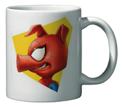 TAZA CERAMICA IMPORTADA PREMIUM SIPER-MAN HOMBRE ARAÑA SPIDER-HAM MARVEL