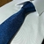Gravata Premium Poliéster 2.400 Fios Azul Royal C/ Detalhes Preto - 8cm - comprar online