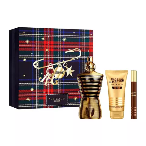 Le Male Elixir Jean Paul Gaultier – Set de Regalo de Navidad (3 piezas) - comprar en línea