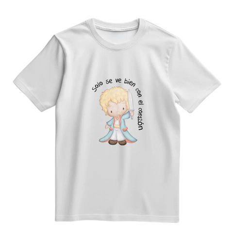 Playera hombre Cuello Redondo Blanca "El Principito" - comprar en línea