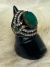 ANEL TURCO ZIRCÔNIA VERDE BRONZE E PRATA 950/925 - comprar online