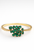 BRACELETE SEMI JOIA DOURADO COM ZIRCÔNIAS ESMERALDA