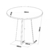 Conjunto Sala de Jantar Mesa Tuboarte Ayla 90cm Celeste 4 Cadeiras Zilu Frei/Frei - Magazine Santa Fe