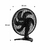 Ventilador de Mesa Dômina Oscilante 43cm 200W 6 Pás Preto na internet