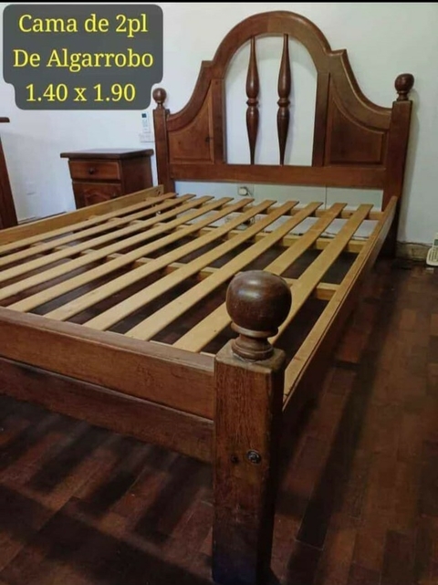 Cama 2 plazas de algarrobo - comprar online