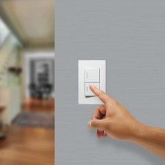 Placa con 2 apagadores sencillos con reflejante 4093 Adir - comprar en línea
