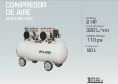 Compresor de aire libre de aceite 2HP COM-7590 OAKLAND - comprar en línea