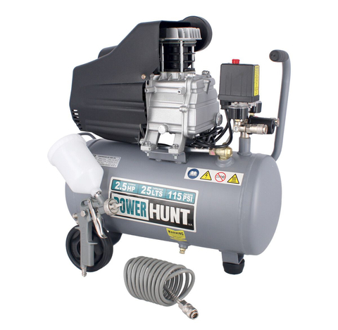 Kit compresor 2.5 HP + manguera + pistola COMPHKIT25L Power Hunt