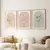 Trio de posters - Botanic - Tons pastéis - comprar online