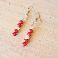 Aros Coral Rojo