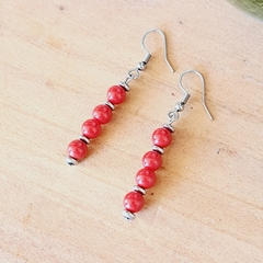 Aros Coral Rojo