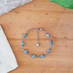 Pulsera de piedra Jade Celeste
