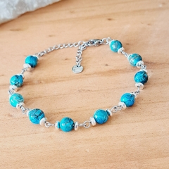 Pulsera Turquesa Piedra Pulida - HONU MÍSTICA
