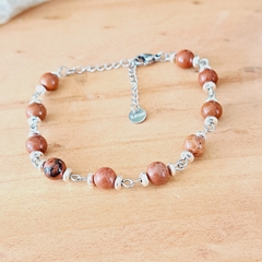 Pulsera de piedra Jaspe Rojo