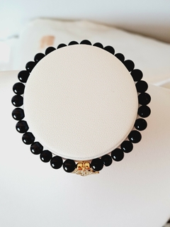 Pulsera Turmalina con dije nudo de bruja - PIEDRAS HONU