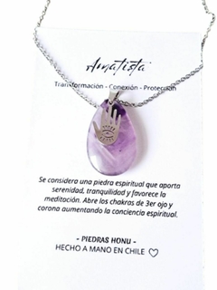 Collar con piedra natural de Amatista