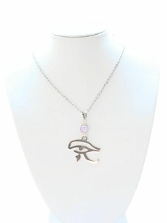 Collar de piedra Amatista y Ojo de Horus - comprar en línea