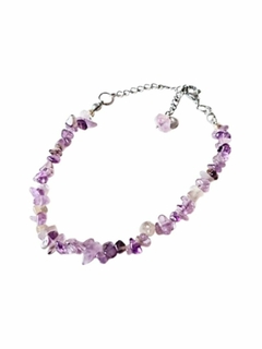 Pulsera piedra Amatista rústica - comprar en línea