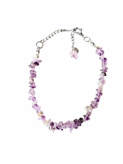 Pulsera piedra Amatista rústica en internet