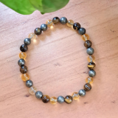 Pulsera Abundancia (Ojo De Tigre, Pirita, Citrino) - comprar en línea