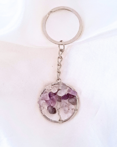 Llavero con piedra Amatista - comprar en línea