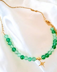 Collar - Gargantilla de piedra natural Aventurina - HONU MÍSTICA