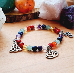 Pulsera con piedras acorde a los 7 chakras