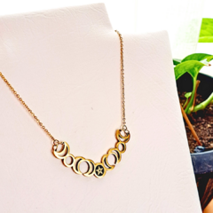 Collar Lunas - Acero Dorado