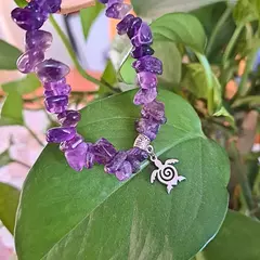 Pulsera Amatista de piedra rústica en internet