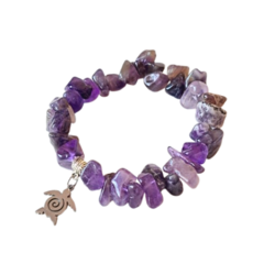 Pulsera Amatista de piedra rústica - comprar en línea