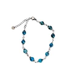 Pulsera Turquesa Piedra Pulida en internet