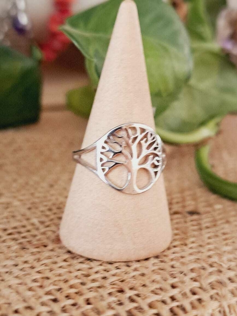 Anillo Árbol de la vida de acero quirúrgico