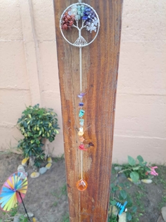 Colgante prisma con piedras 7 chakras en internet
