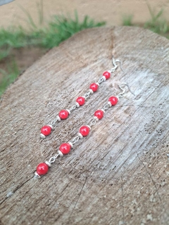 Aros de Jade Rojo - Ganchos de plata en internet