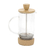 Cafetera Vidrio Prensa Francesa. Tapa Madera Base Corcho 1 L - comprar online
