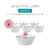 Set De Bowls X 6 + 1 Ensaladera Porcelana Blanca Borde Negro - comprar online