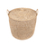 Cesto Organizador Canasto Ratan. Con Tapa Y Asas. 34cm Diam - comprar online
