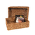 Set X2. Canasto Cajón Organizador de Seagrass y Hierro. 35x25cm + Grande - Normita Room