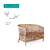 Juego Living Ratan Natural. Set X 3 Sillones + 1 Mesa Ratona (incluye colchonetas) en internet