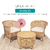 Juego Living Ratan Natural. Set X 2 Sillones + 1 Mesa Ratona (incluye colchonetas) - comprar online