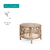 Mesa Ratona De Ratan Natural. 70 Diam X 48 Cm. Artesanal en internet