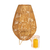 Fanal Porta Vela De Bambu. Tejido Artesanal 46cm X Diam 28cm - Normita Room