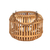 Fanal Porta Vela De Bambu. Fibra Natural. 24cm X Diam 27.5cm - comprar online