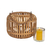 Fanal Porta Vela De Bambu. Fibra Natural. 24cm X Diam 27.5cm - Normita Room