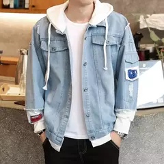 Jaqueta Jeans Com Capuz na internet