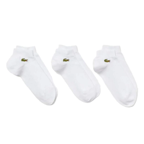 Medias Lacoste Sport Corte Bajo Blanco 3 Pares
