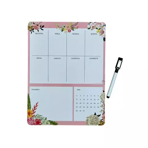 Planejador para Semanal Magnetico de geladeira